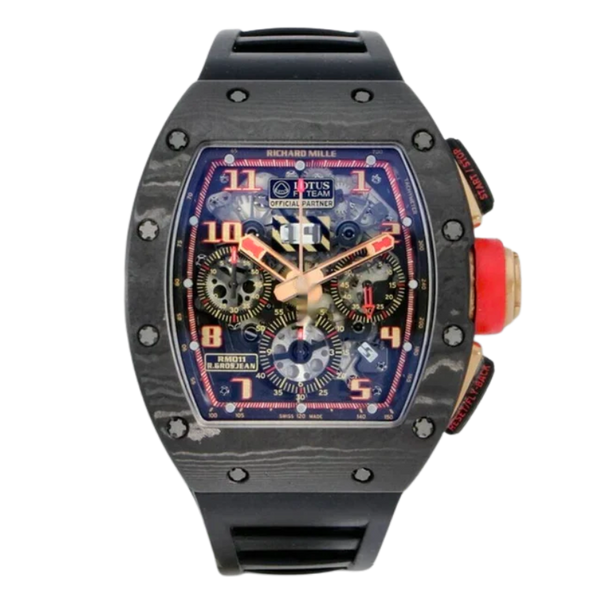 RM 011 Lotus F1 Team Romain Grosjean 50 Carbon BP Rubber Strap NTPT Carbon Case