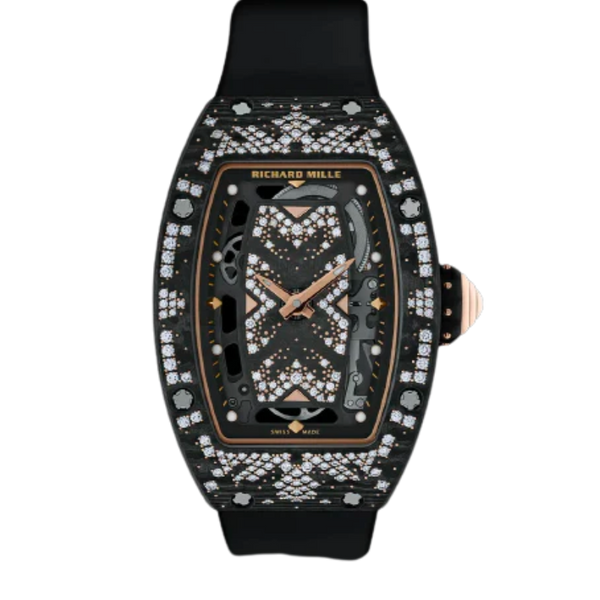 RM 07-01 Automatic Winding Intergalactic Rubber Strap Carbon TPT With 5N Red Gold Accents Case