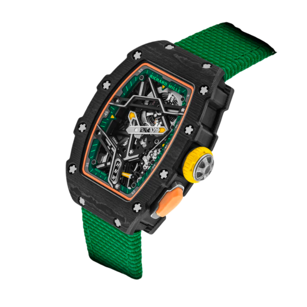 RM 07-04 Automatic Winding Sport Ester Ledecka Black Carbon TPT Velcro Strap Skeleton Dial Black Carbon TPT Case