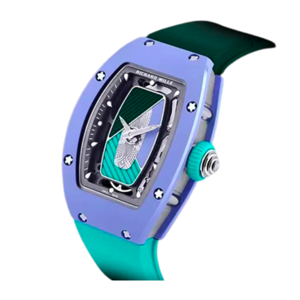 RM 07-01 Automatic Colored Ceramics Self-Winding Skeleton Black Rubber Strap