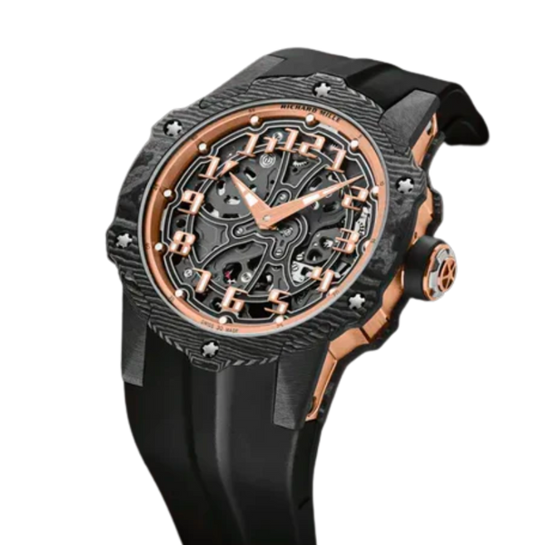 RM 33-02 Automatic Rubber Strap Black Dial