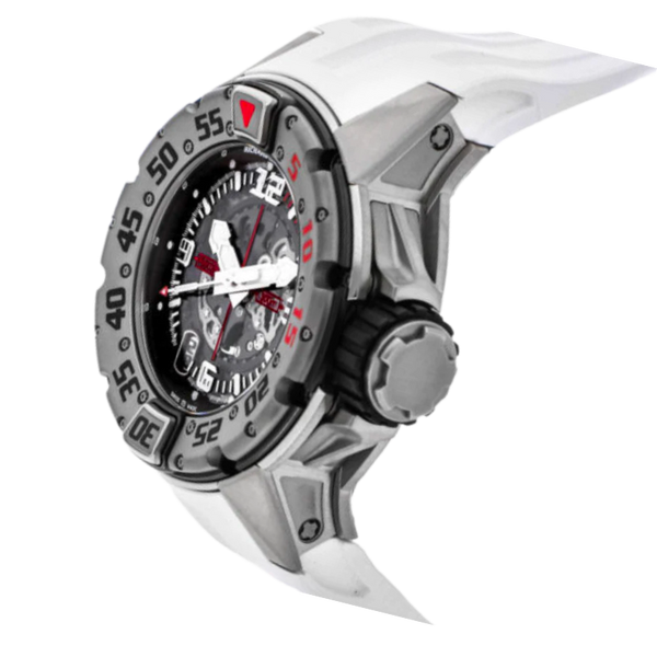 RM 028 AJ TI-TI Automatic White Rubber Strap Titanium Case