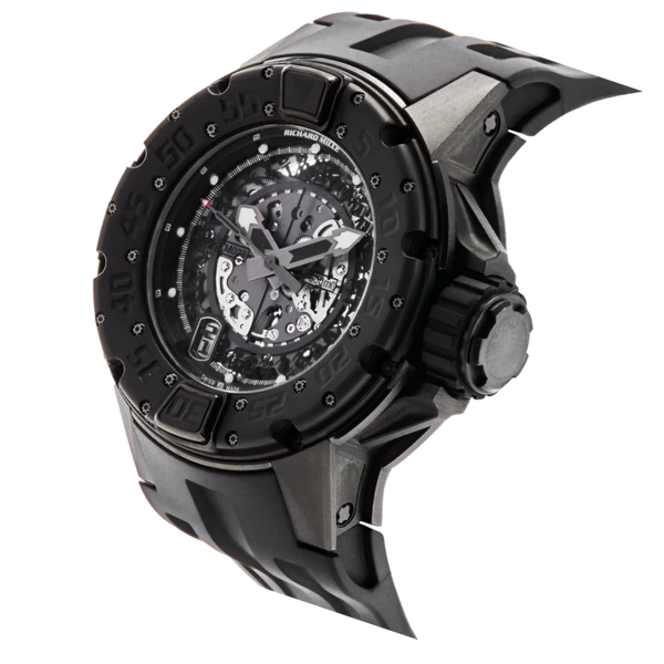 RM 028 Boutique Special Automatic Black Rubber Strap Titanium Case