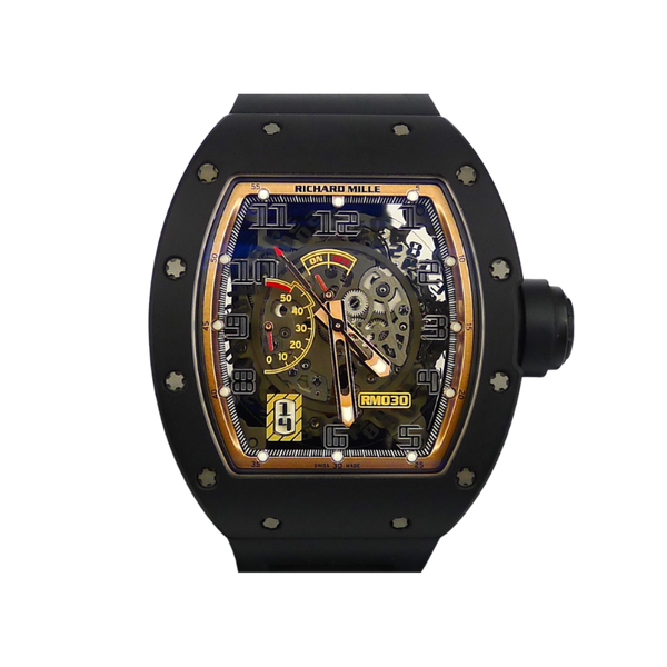 Richard Mille RM030 "Asia Boutique Edition" Black Carbon/Gold Accents