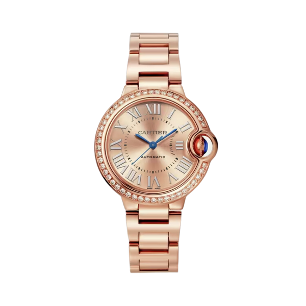 BALLON BLEU DE CARTIER 33 MM ROSE GOLD WITH ROSE GOLD SUNRAY BRUSHED DIAL