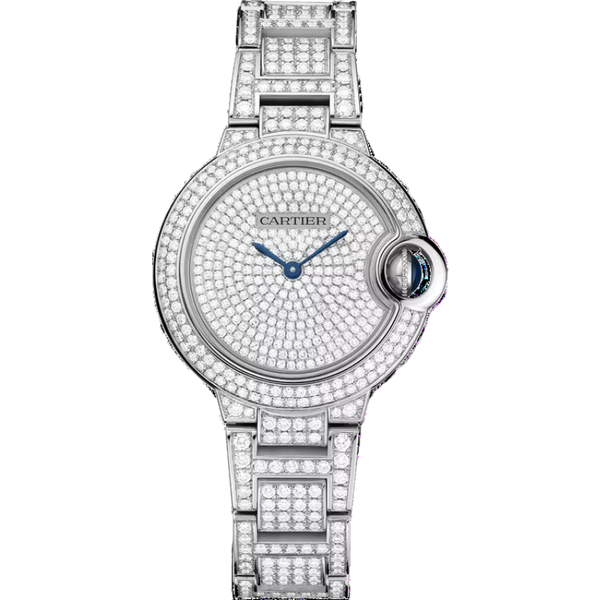 BALLON BLEU DE CARTIER 33 MM RHODIUMIZED WHITE GOLD WITH RHODIUMIZED WHITE GOLD DIAL