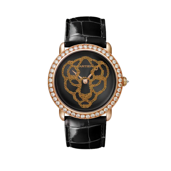 REVELATION D'UNE PANTHERE 37 MM ROSE GOLD WITH BLACK LACQUER DIAL