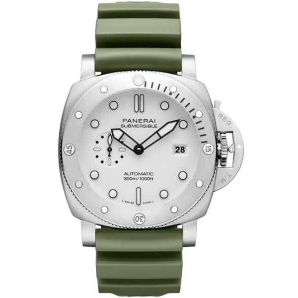 SUBMERSIBLE QUARANTAQUATTRO BIANCO PAM01226 44 MM STAINLESS STEEL WITH WHITE DIAL
