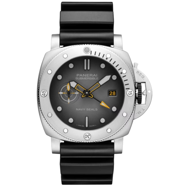 SUBMERSIBLE GMT NAVY SEALS PAM01323 44 MM STAINLESS STEEL WITH GREY DIAL