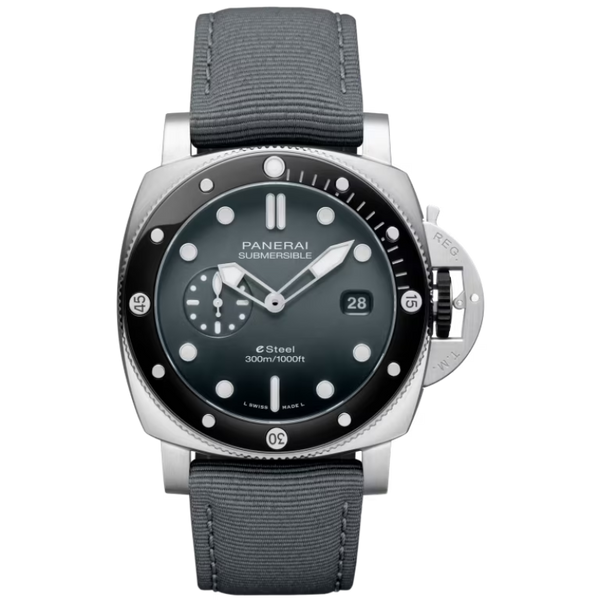 SUBMERSIBLE QUARANTAQUATTRO GRIGIO ROCCIA PAM01288 44 MM STAINLESS STEEL WITH ASH GREY DIAL