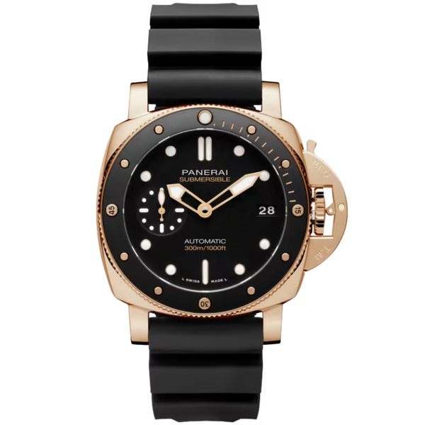 SUBMERSIBLE PAM02164 47 MM GOLDTECH™ WITH BLACK DIAL