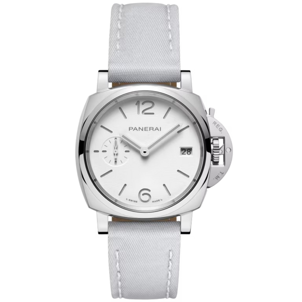 LUMINOR DUE PRADA RE-NYLON PAM01426 38 MM STAINLESS STEEL WITH WHITE DIAL