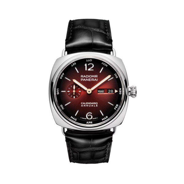 RADIOMIR ANNUAL CALENDAR EXPERIENCE PAM01432 45 MM PLATINUMTECH™ WITH BRUSHED RED DIAL