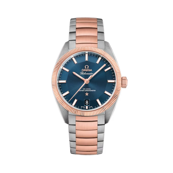 CONSTELLATION GLOBEMASTER 39 MM STAINLESS STEEL - SEDNA™ GOLD WITH BLUE DIAL