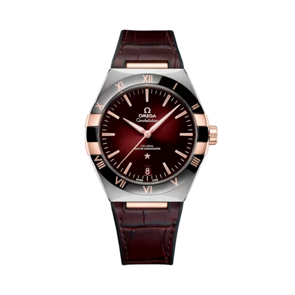 CONSTELLATION 41 MM STAINLESS STEEL - SEDNA™ GOLD WITH RED DIAL