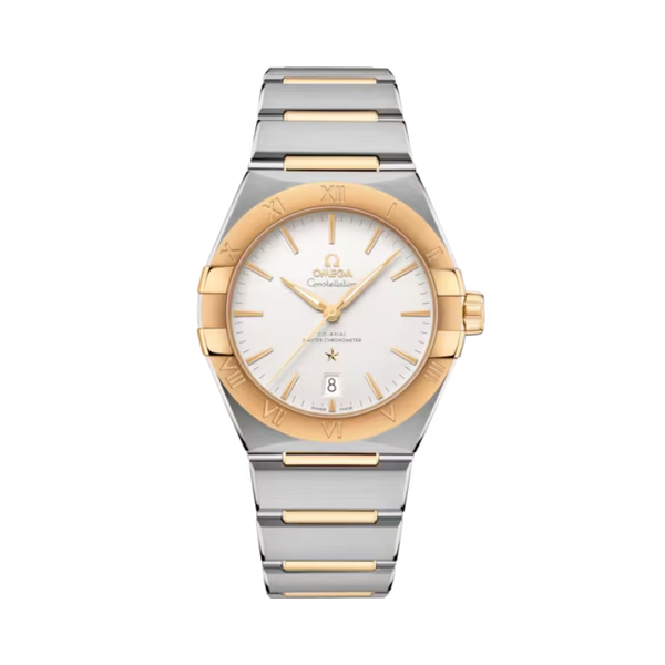 CONSTELLATION 39 MM STAINLESS STEEL - YELLOW GOLD WITH SILVER DIAL