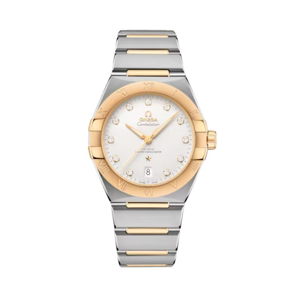 CONSTELLATION 39 MM STAINLESS STEEL - YELLOW GOLD WITH SILVER DIAL
