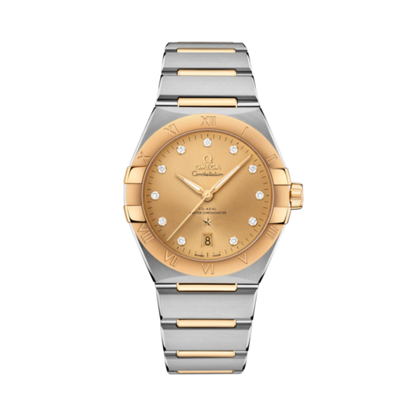 CONSTELLATION 39 MM STAINLESS STEEL - YELLOW GOLD WITH SILVER DIAL