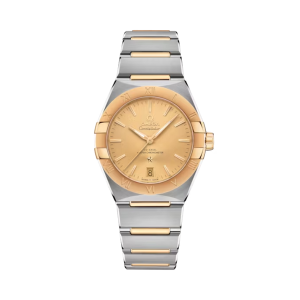 CONSTELLATION 36 MM STAINLESS STEEL - YELLOW GOLD WITH YELLOW DIAL