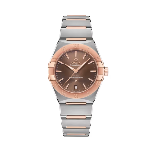 CONSTELLATION 36 MM STAINLESS STEEL - SEDNA™ GOLD WITH BROWN DIAL