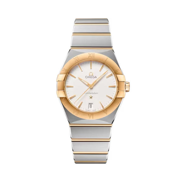 CONSTELLATION 36 MM STAINLESS STEEL - YELLOW GOLD WITH SILVER DIAL