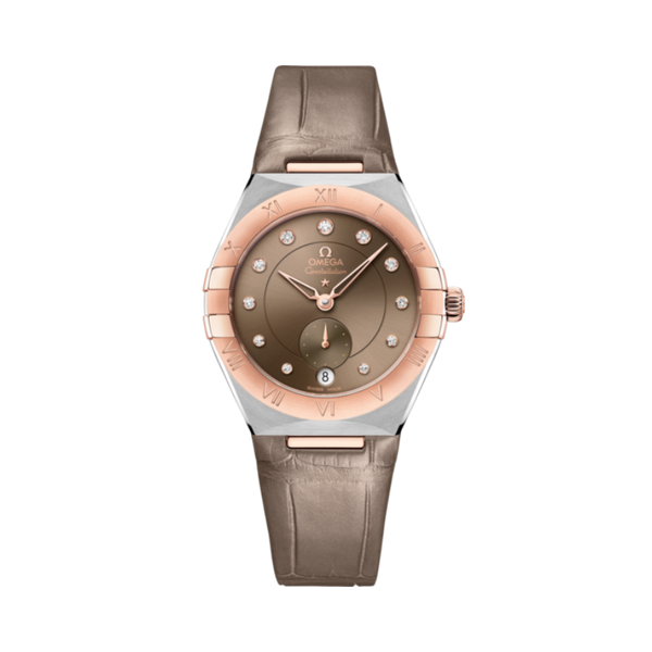 CONSTELLATION 34 MM STAINLESS STEEL - SEDNA™ GOLD WITH BROWN DIAL