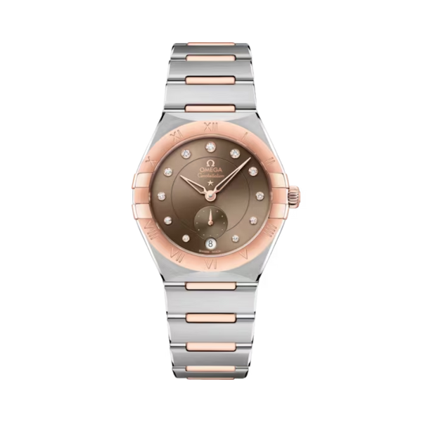 CONSTELLATION 34 MM STAINLESS STEEL - SEDNA™ GOLD WITH BROWN DIAL