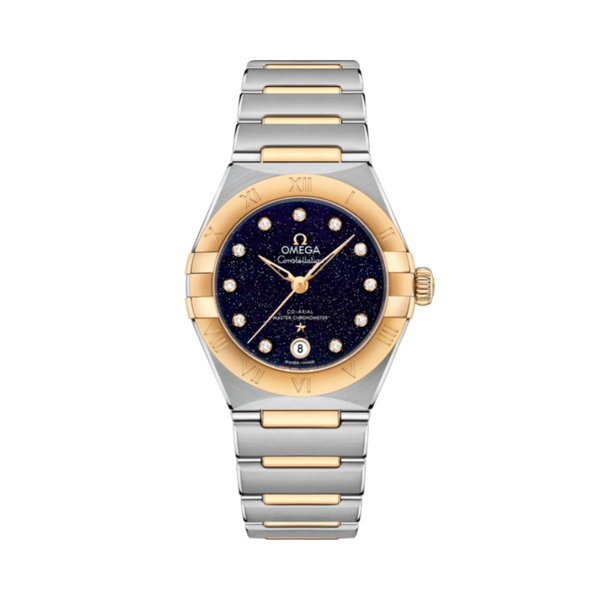 CONSTELLATION 29 MM STAINLESS STEEL - YELOW GOLD WITH BLUE DIAL