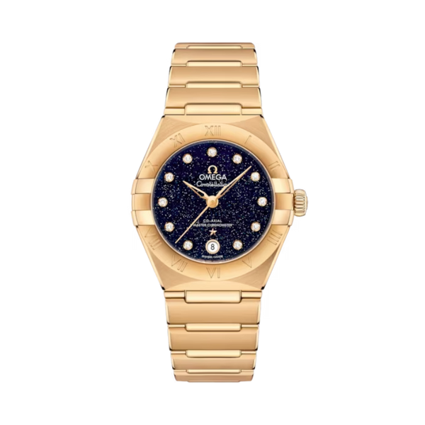 CONSTELLATION 29 MM YELLOW GOLD WITH BLUE DIAL