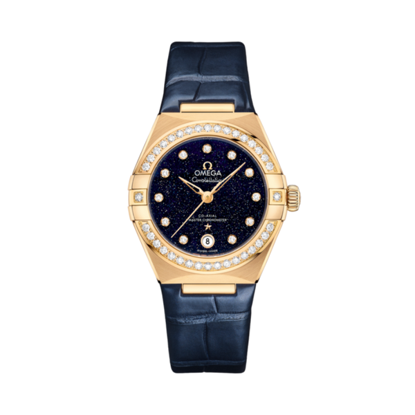 CONSTELLATION 29 MM YELLOW GOLD WITH BLUE DIAL