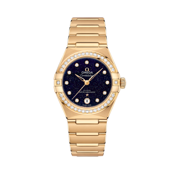 CONSTELLATION 29 MM YELLOW GOLD WITH BLUE DIAL