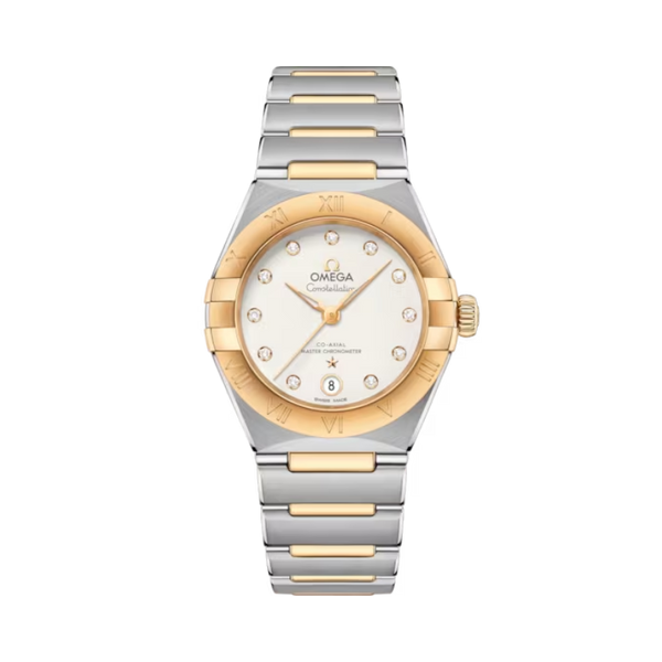 CONSTELLATION 29 MM STAINLESS STEEL - YELLOW GOLD WITH SILVER DIAL