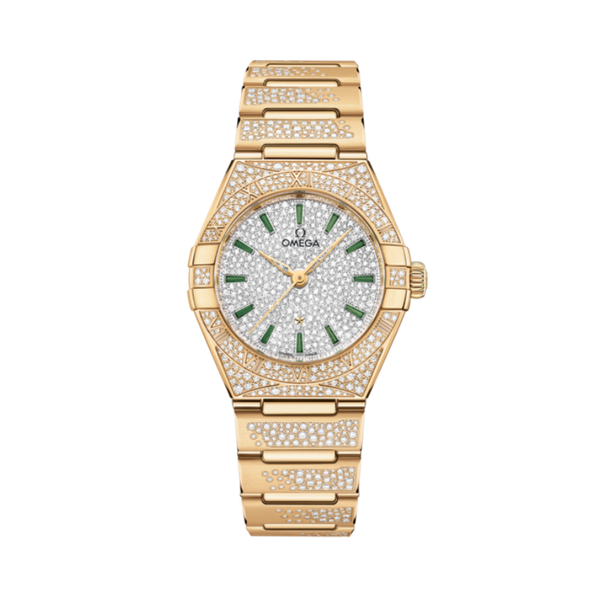CONSTELLATION 29 MM YELLOW GOLD WITH WHITE DIAL