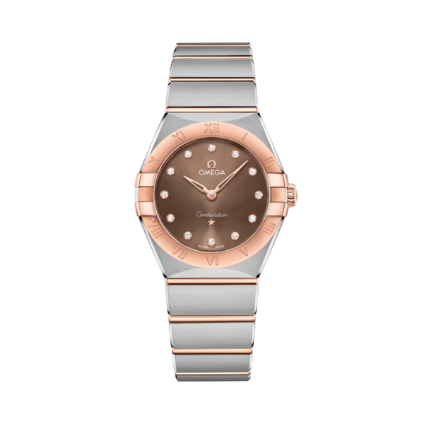 CONSTELLATION 28 MM STAINLESS STEEL - SEDNA™ GOLD WITH BROWN DIAL