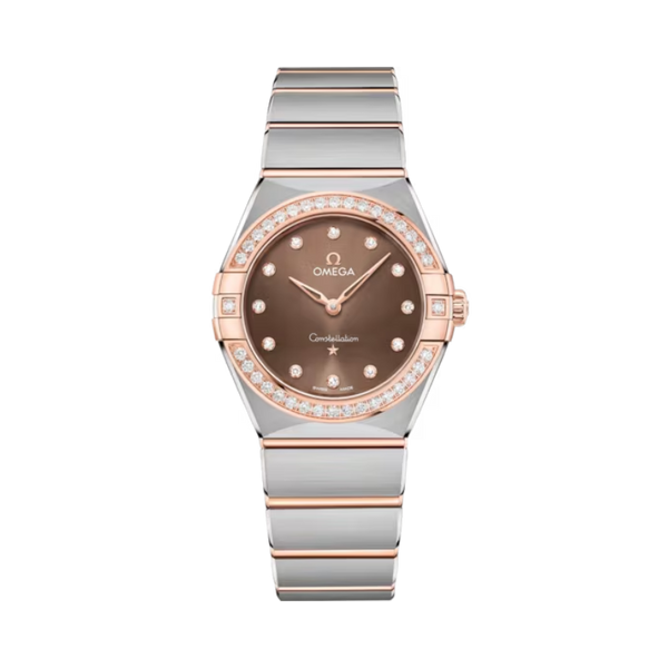 CONSTELLATION 28 MM STAINLESS STEEL - SEDNA™ GOLD WITH BROWN DIAL