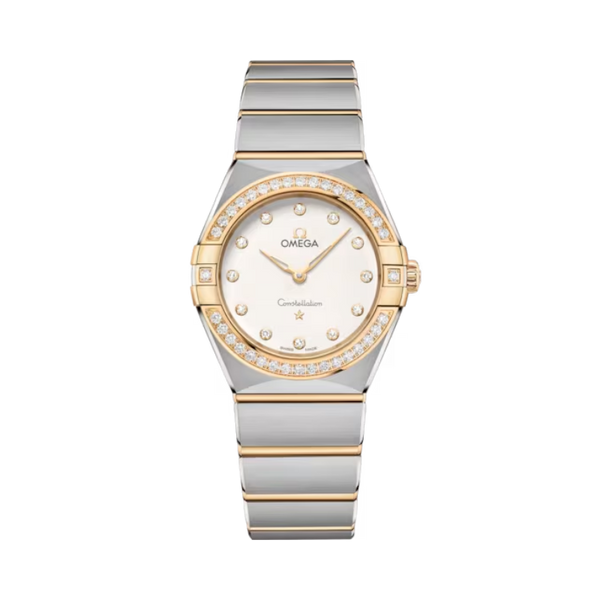 CONSTELLATION 28 MM STAINLESS STEEL - YELLOW GOLD WITH SILVER DIAL