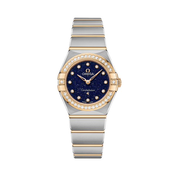 CONSTELLATION 25 MM STAINLESS STEEL - YELLOW GOLD WITH BLUE DIAL