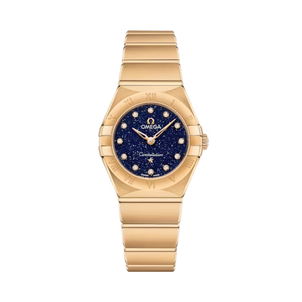 CONSTELLATION 25 MM YELLOW GOLD WITH BLUE DIAL