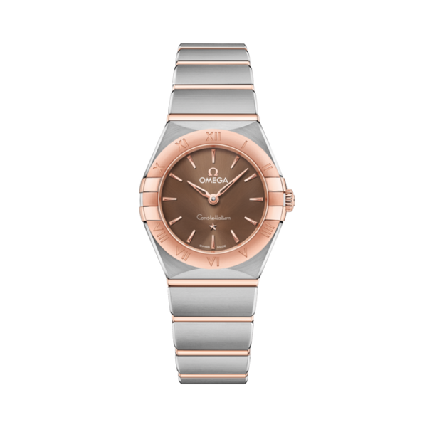 CONSTELLATION 25 MM STAINLESS STEEL - SEDNA™ GOLD WITH BROWN DIAL