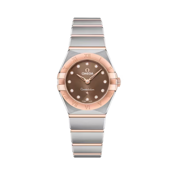 CONSTELLATION 25 MM STAINLESS STEEL - SEDNA™ GOLD WITH BROWN DIAL