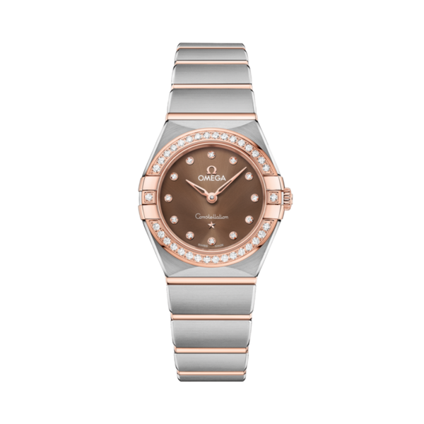 CONSTELLATION 25 MM STAINLESS STEEL - SEDNA™ GOLD WITH BROWN DIAL