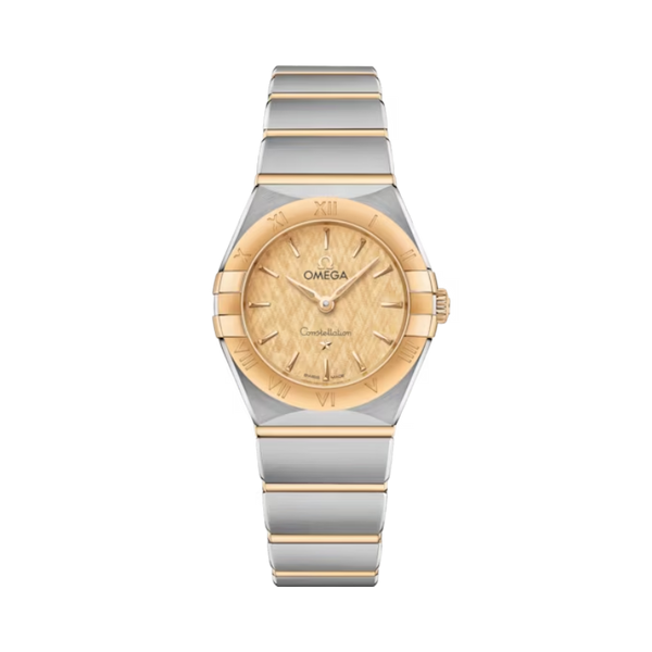 CONSTELLATION 25 MM STAINLESS STEEL - YELLOW GOLD WITH YELLOW DIAL