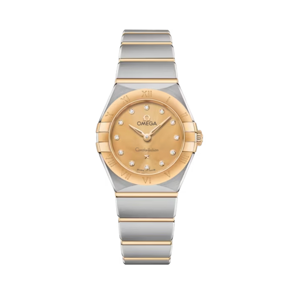 CONSTELLATION 25 MM STAINLESS STEEL - YELLOW GOLD WITH YELLOW DIAL