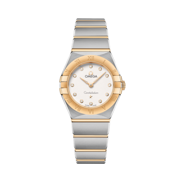 CONSTELLATION 25 MM STAINLESS STEEL - YELLOW GOLD WITH SILVER DIAL