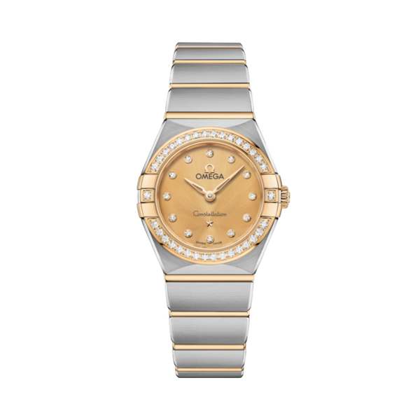 CONSTELLATION 25 MM STAINLESS STEEL - YELLOW GOLD WITH YELLOW DIAL