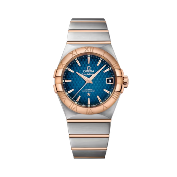CONSTELLATION 38 MM STAINLESS STEEL - RED GOLD WITH BLUE DIAL