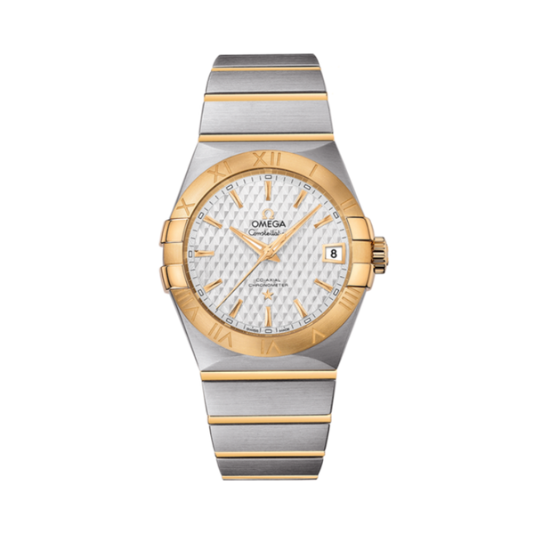CONSTELLATION 38 MM STAINLESS STEEL - YELLOW GOLD WITH SILVER DIAL