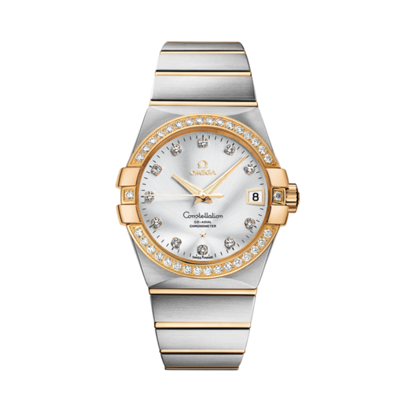 CONSTELLATION 38 MM STAINLESS STEEL - YELLOW GOLD WITH SILVER DIAL