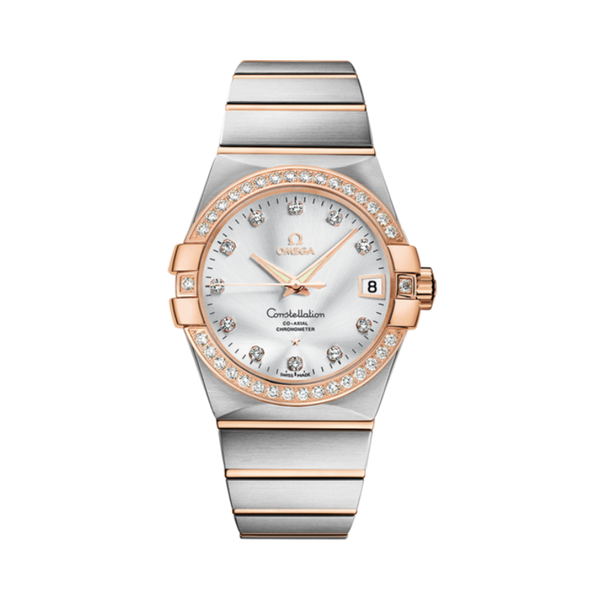 CONSTELLATION 38 MM STAINLESS STEEL - RED GOLD WITH SILVER DIAL