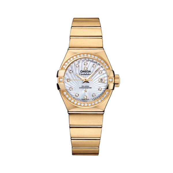 CONSTELLATION 27 MM YELLOW GOLD WITH MOTHER OF PEARL DIAL